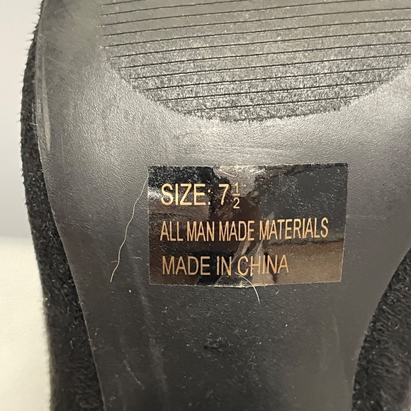 Qupid Faux Suede Over the Knee Boots, Lace Up, Women, 7.5, Round Toe, Bl… - Picture 7 of 9